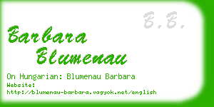 barbara blumenau business card
